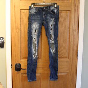 Lovesick Destroyed Denim Pant Jean - Size Juniors 1